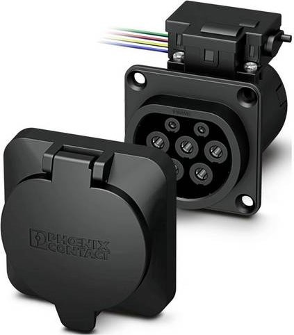 Phoenix Contact eMobility Ladesteckdose Typ 2 32A 3phasig in Schwarz - Bild 1
