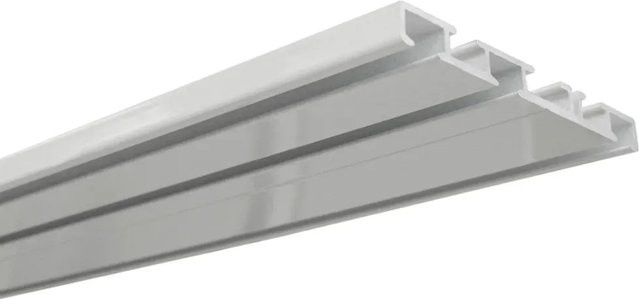 Gardinia Aluminium-Vorhangschiene 3-läufig in Weiß, Länge: 200 cm - Bild 1
