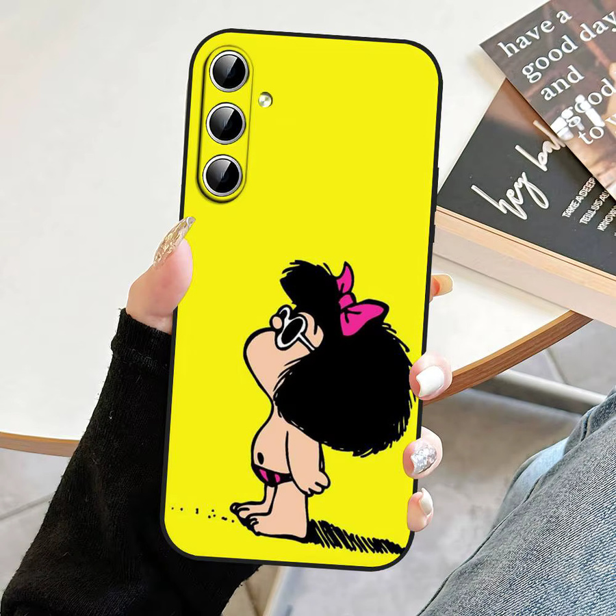 Gelbe Mafalda Handyhülle Softcover für Samsung Galaxy S21 S22 S23 S24 S25 S26 Ultra FE Plus 5G und A52S - Bild 3