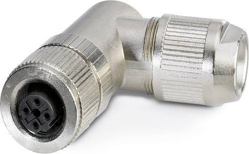 Phoenix Contact 1553637 Sensor-Aktor-Datensteckverbinder M12 Buchse gewinkelt Polzahl 4 Farbe Silber - Bild 1