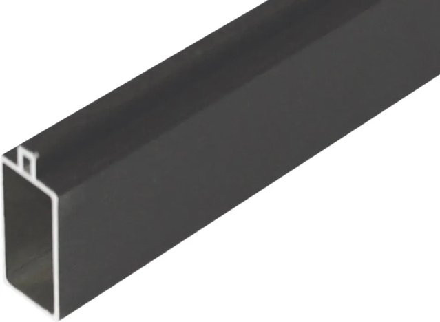 T & J Abschlussleiste Gotland-Serie in Anthrazit, WPC und Aluminium, B/H/L: 20 x 40 x 1795 mm - Bild 1