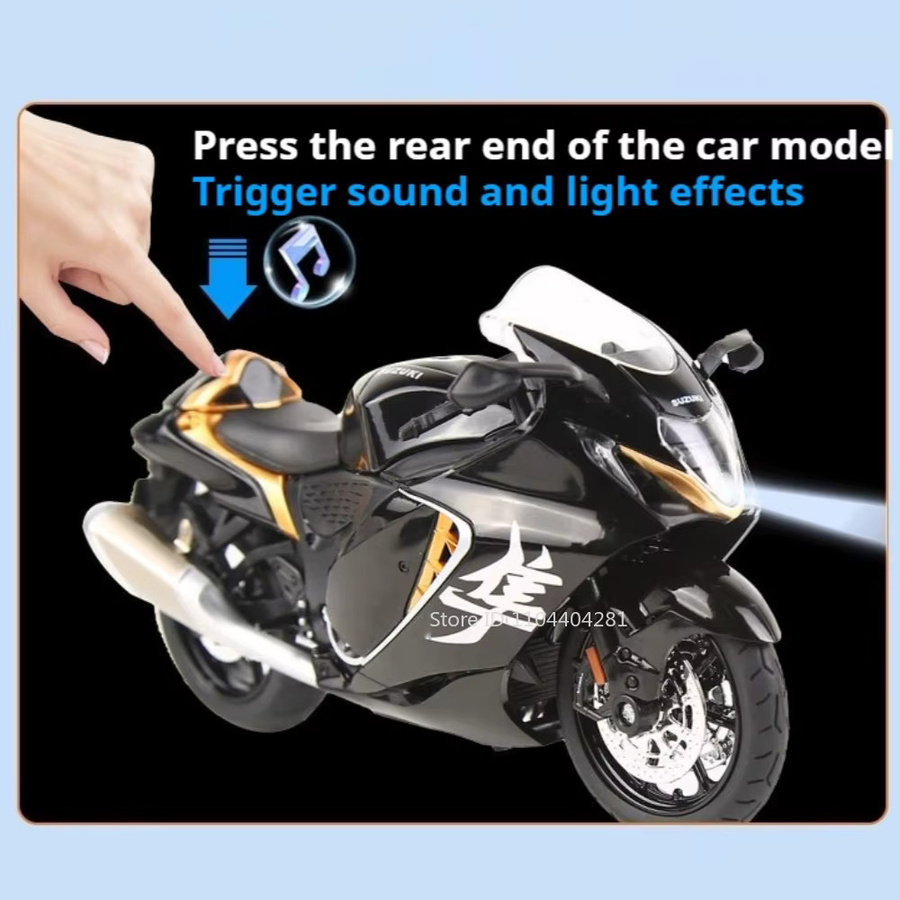 MAKEDA Suzuki Hayabusa GSX1000R, Miniaturauto, 1:12, Metall, Schwarz - Bild 3