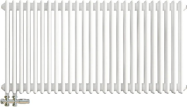 AICA Traditioneller Gusseisenstil 3 Spalten Heizkörper Weiß, Höhe: 119 cm, Breite: 60 cm, 1820W - Bild 1