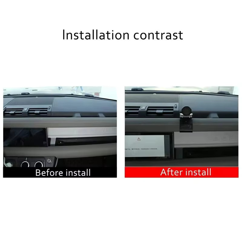 Suetlcoity Handyhalterung für Land Rover Defender 110 (2020-2025) zur Befestigung am Dashboard Luftauslass, Schwarz - Bild 4