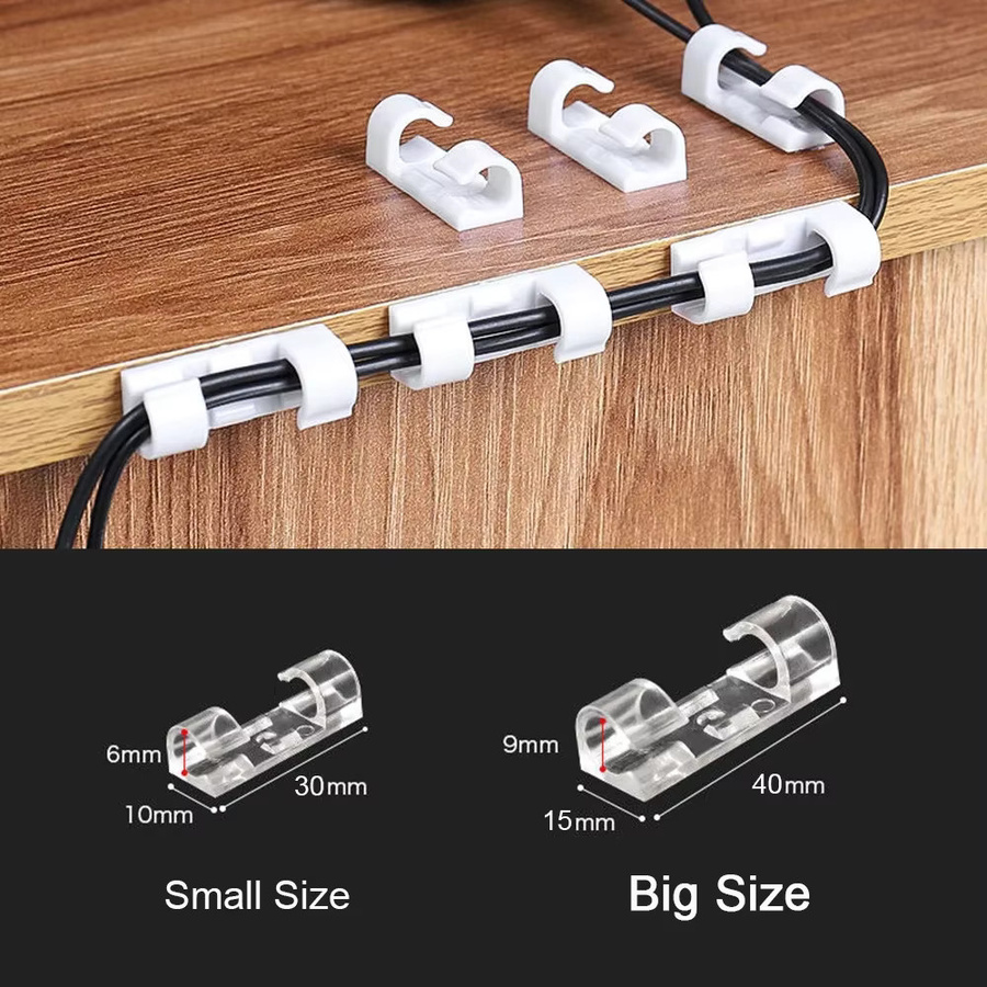USB Kabel Organizer Clips in Weiß zur Kabelmanagement-Lösung für Kopfhörer und Maus aus Kunststoff - Bild 2