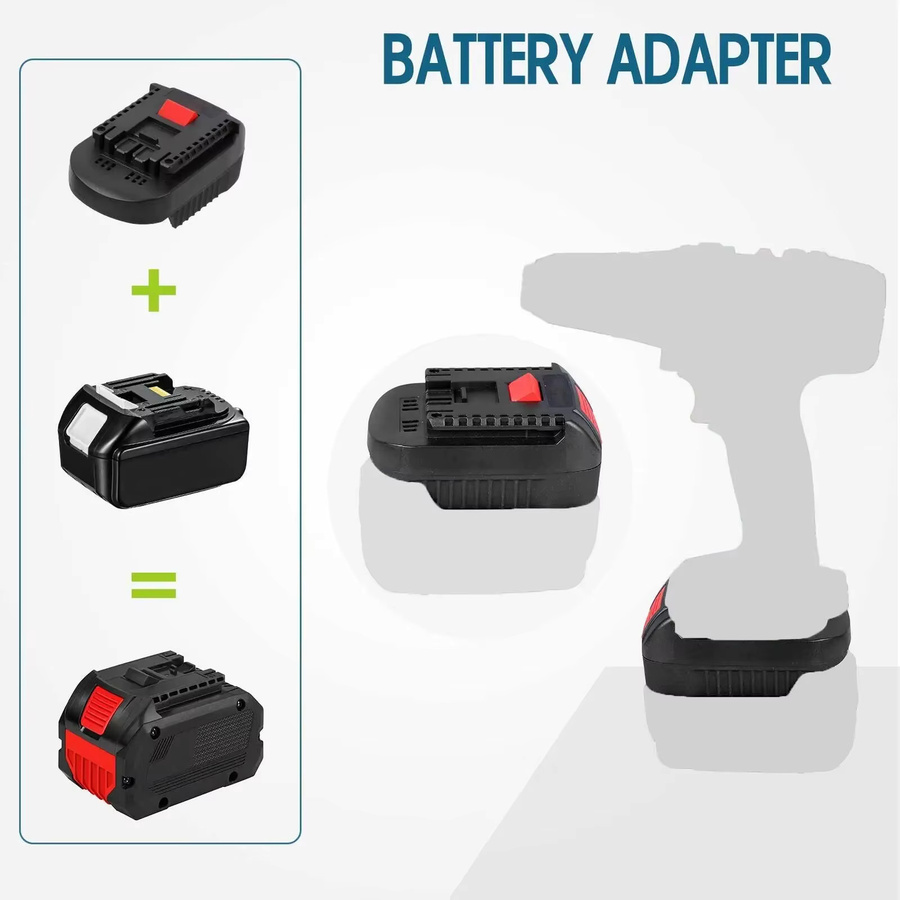 Akku-Adapter-Konverter MT20BSL von Makita für Makita 20 V Max Li-Ionen-Akkus und Bosch 18 V Lithium-Akkus, Farbe: Schwarz - Bild 3