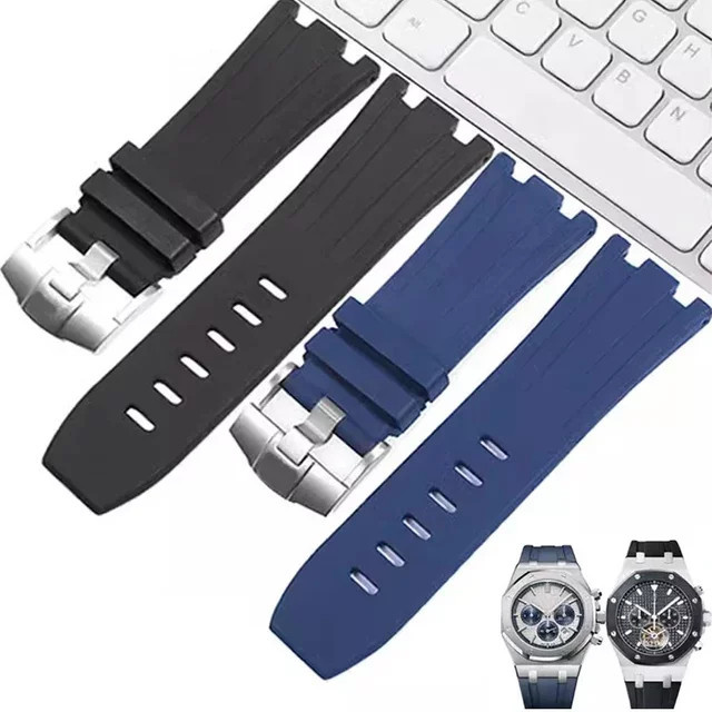 Audemars Piguet Uhrenarmband, Silikon, Schwarz, 28 mm, Unisex - Bild 1