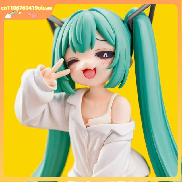 Bandai Hatsune Miku Anime-Figur, Schönes Mädchen im Weißen Pyjama, Statue - Bild 1