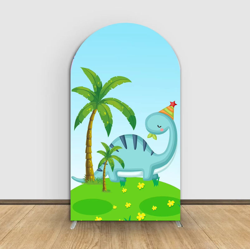 VIKAMA Cartoon Dinosaurier Bogen Hintergrund für Kindergeburtstage, mehrfarbig, B/H: 120 x 50 cm - Bild 2