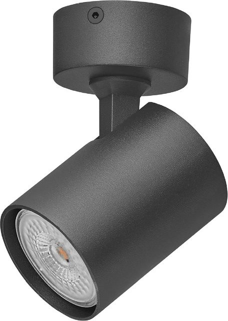 Oktaplex Bora Aluminium Deckenstrahler GU10 Schwarz, 1-flammig, drehbar und schwenkbar - Bild 1