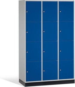 C+P Schließfachschrank Intro XL mit 12 Fächern, Front Enzianblau und Korpus Lichtgrau, H x B x T: 195 x 122 x 60 cm - Bild 1