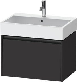 Duravit Waschtischunterschrank Ketho.2 in Graphit Matt, wandhängend mit 1 Auszug, B: 68,4 cm, T: 46 cm, H: 44 cm - Bild 1