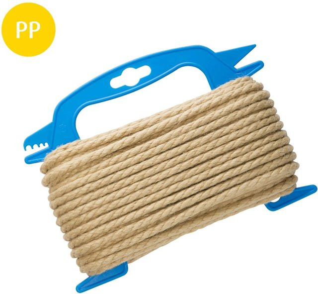 Conacord Polypropylen-Seil aus Stapelfasern gedreht, Durchmesser: 6 mm, Länge: 20 m, Farbe: Beige/Braun - Bild 1