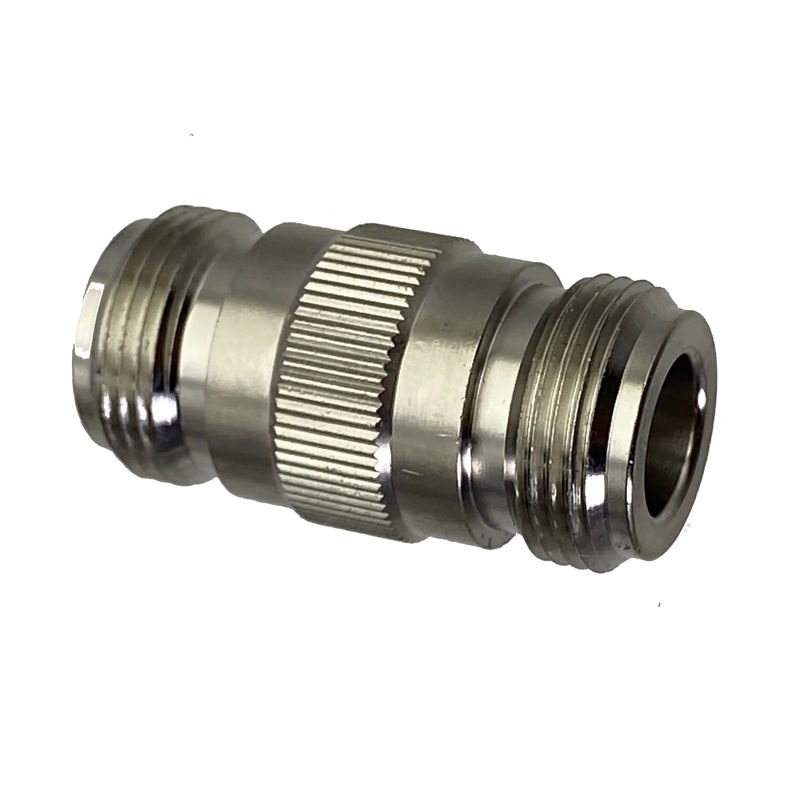HF-Koaxial Adapter Buchse zu Buchse in Serie, Stecker gerade, Silber - Bild 4