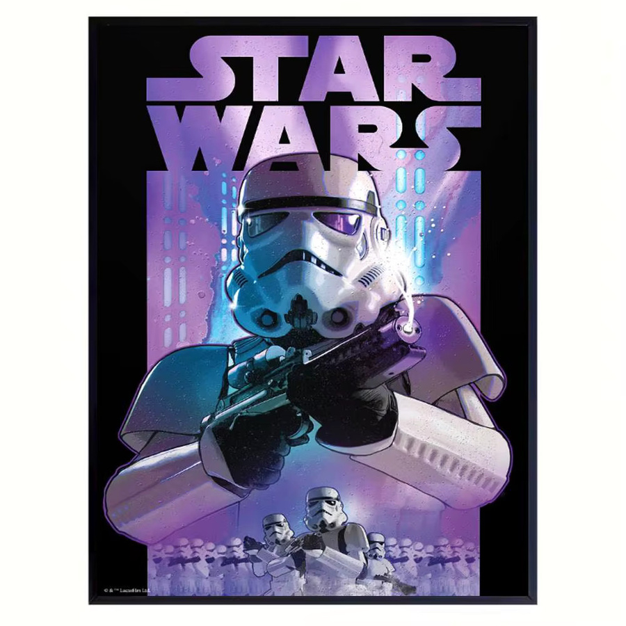 Star Wars Poster Wandkunst Mehrfarbig Rahmenlos für Wohnzimmer und Büro - Bild 3