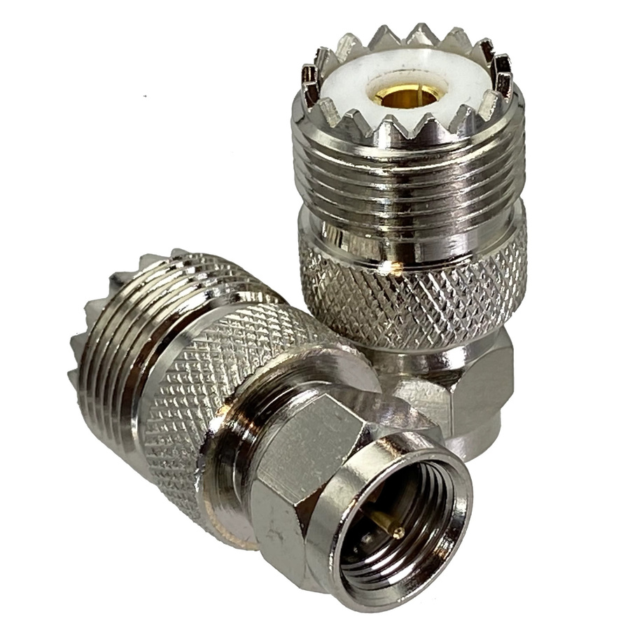 UHF PL259 zu SO239 und TV Stecker Buchse Adapter Set, RF Koaxial Adapter in Silber - Bild 2