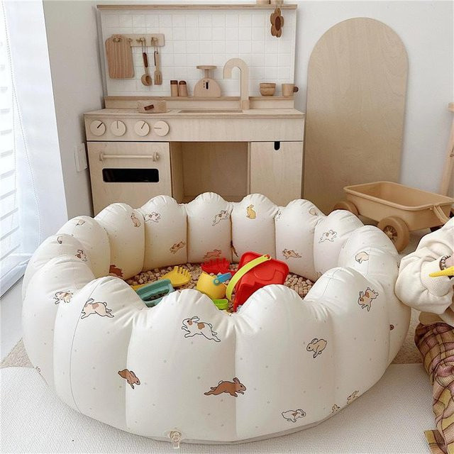 Yiran bag Petal Aufblasbares Babybecken für Kinder von 0-3 Jahren, rund, Durchmesser: 90 cm, Höhe: 25 cm - Bild 1