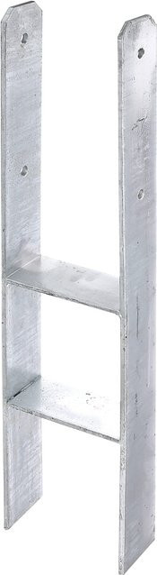 GAH Alberts H-Pfostenträger aus Stahl, Feuerverzinkt, Farbe: Silber, B/T/H: 16,1 x 40,0 x 8,0 cm - Bild 1