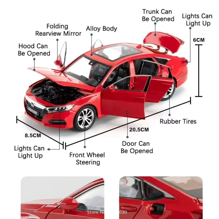 caipo Honda Accord E300 Automodell, 1:24, mit Licht und Musik, Türen geöffnet - Bild 1