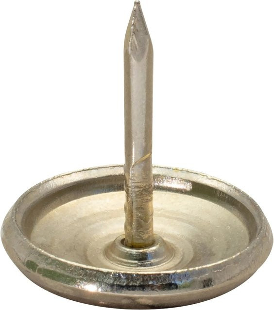 Wagner Nagelgleiter-Set EH1117 aus Messing in Silber, 4-teilig, Durchmesser: 18 mm, Höhe: 4 mm - Bild 1