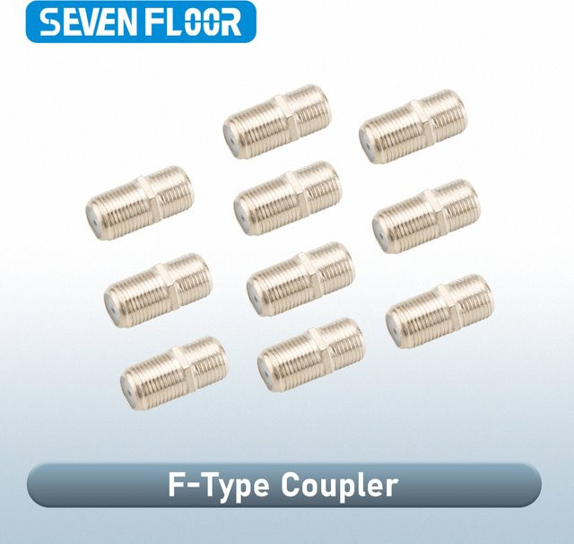 Weiblicher F/F Koaxialkabel Adapter RG6 F-Typ UHF Stecker in Silber für TV und Video - Bild 1