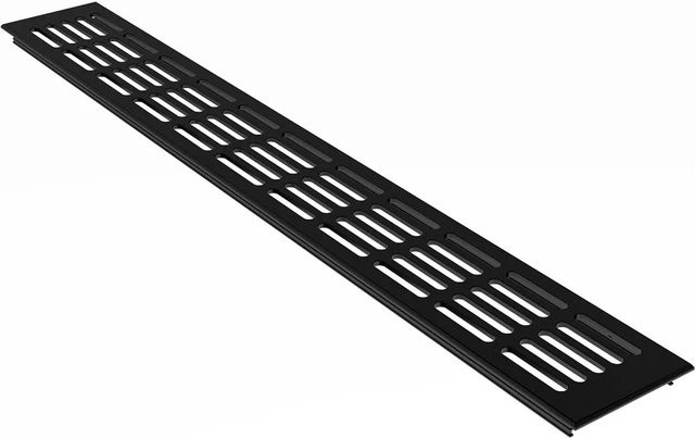 MS Beschläge Belüftungsgitter aus Aluminium in Schwarz RAL 9005 matt, B: 80 mm, H: 800 mm - Bild 1