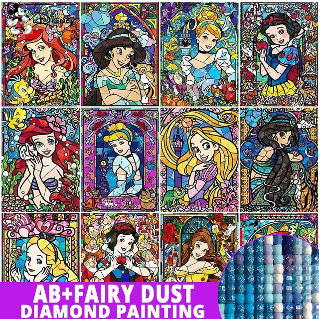 Potdemiel Diamantmalerei Disney Fee Tinkerbell Mosaik Set mit quadratischen Steinen in Multicolor - Bild 1