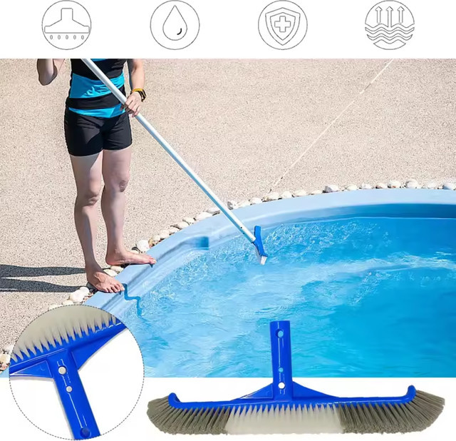 Profi-Poolbürstenkopf 17,5 Zoll in Blau für oberirdische und unterirdische Pools zur Reinigung von Wänden und Fliesen - Bild 1