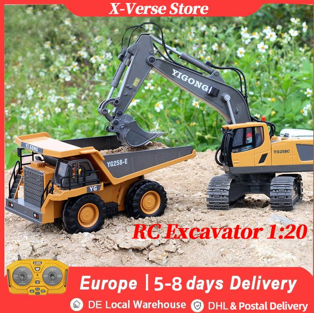 X-Verse RC Bagger Mini Dumper, 1:20, ferngesteuert, Fahrzeug - Bild 1