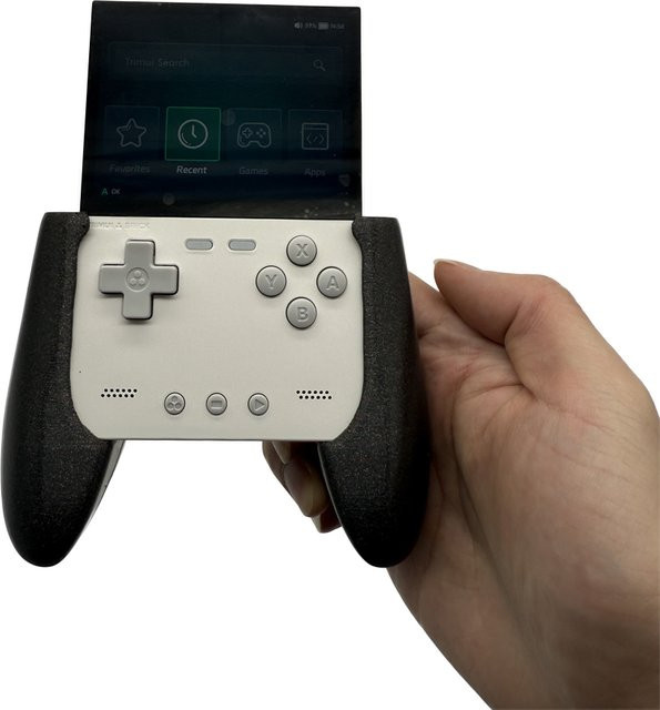FARAJIAJ Ergonomischer Controller-Griff für Trimui Ziegel Spielkonsole, 3D-gedruckter DIY Grip, Farbe: Weiß - Bild 1
