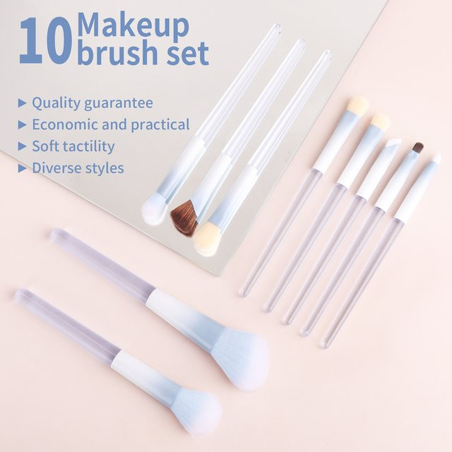 Ronshadow Make-up-Pinsel-Set, 10-teilig, für Gesicht und Augen - Bild 1
