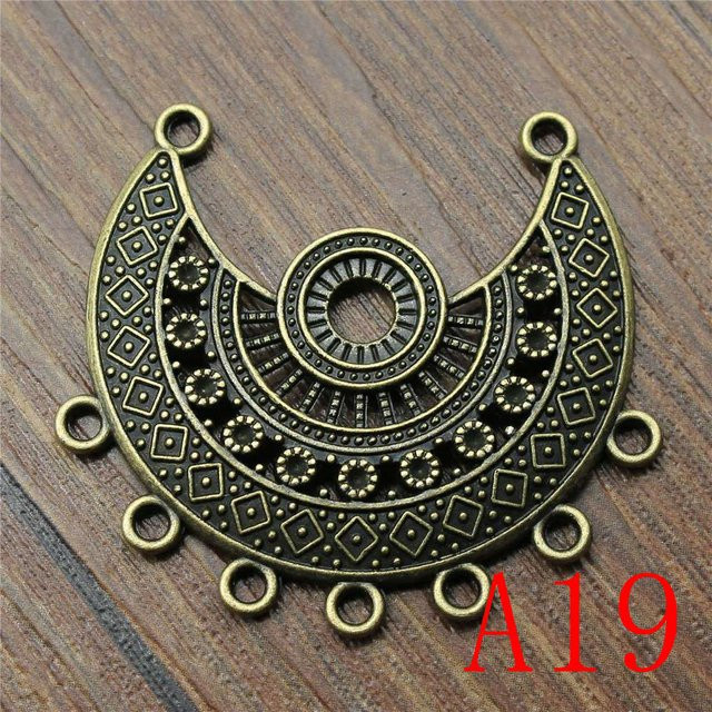 Halskettenverbinder Anhänger Charms, Messing, Gold, Damen, 43x41mm - Bild 1
