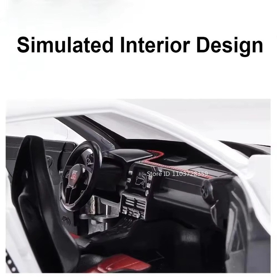 RMZ city GTR R35 CSR2 Modell Sportwagen, 1:24, Legierung, mit Licht und Sound - Bild 2