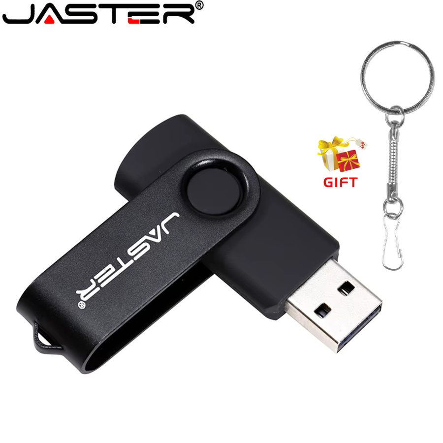 JASTER Metall USB 2.0 Flash-Laufwerk 128GB, Wasserdichter USB-Stick in Schwarz - Bild 2
