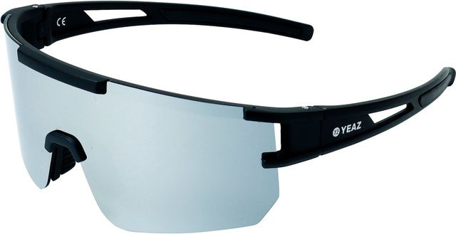 YEAZ SUNSPARK Sport-Sonnenbrille, Vollrand, Kunststoff, Black/Silver Mirror, Damen - Bild 1