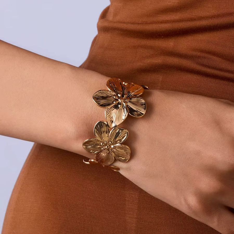 BELLA-Bee Armreif, Messing, Gold, Vintage, Damen - Bild 2