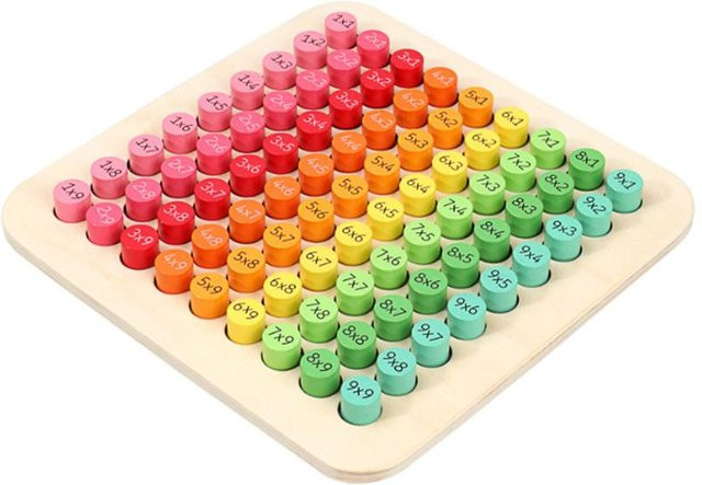 Kidsly Mathematik 9X9 Multiplikationsbrett, Holz, Lernspielzeug - Bild 1