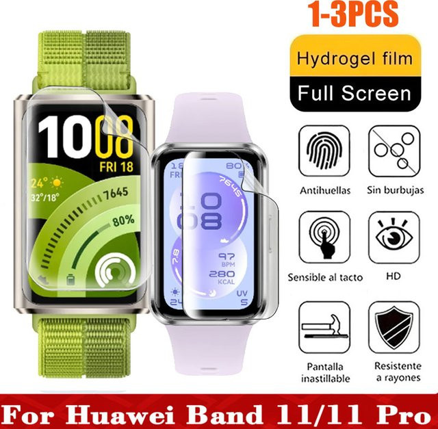 Displayschutzfolie Huawei Band 11/11Pro, transparent, TPU-Hydrogelfolie - Bild 1