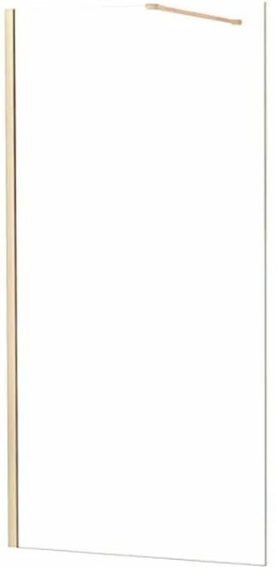 Duschparadies Walk-in Duschabtrennung aus NANO-Glas mit Goldrahmen, B/H: 50 x 200 cm - Bild 1