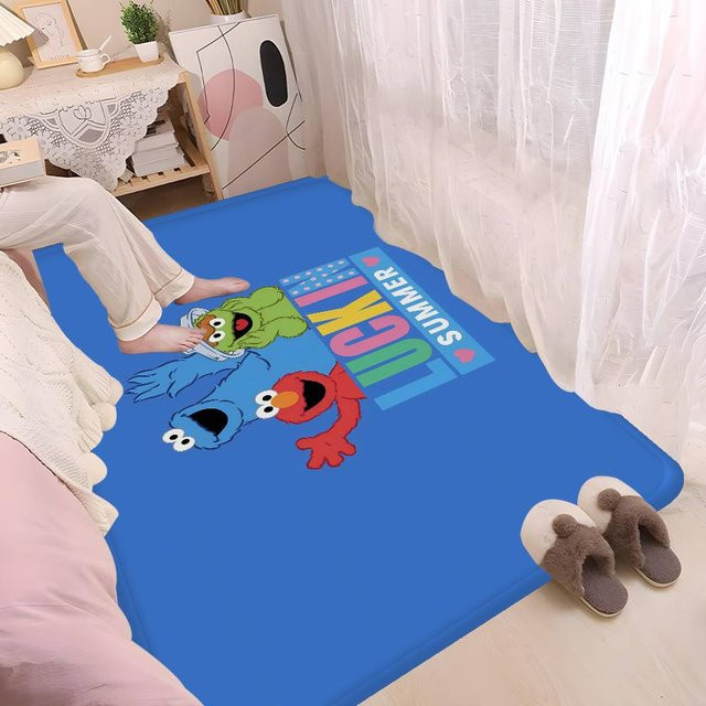 Potdemiel Waschbarer und rutschfester Teppich mit Sesamstraße Cartoon-Motiv für Kinder, Wohnzimmer oder Küche - Bild 1