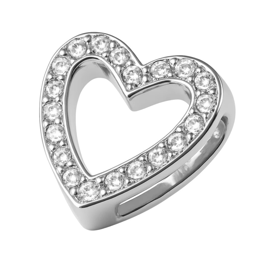Heideman Charm Herz, Edelstahl, Silber, Kristall, Zirkonia, Unisex - Bild 1