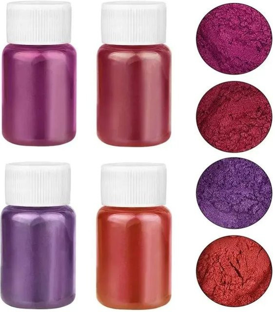 AYEVIN Life Gadgets Glimmerperlenpulver Set mit 24 Farben, 15 g pro Farbe, buntes Mica-Pigment für Epoxidharz, Seife, Kerzen und Schmuck - Bild 1