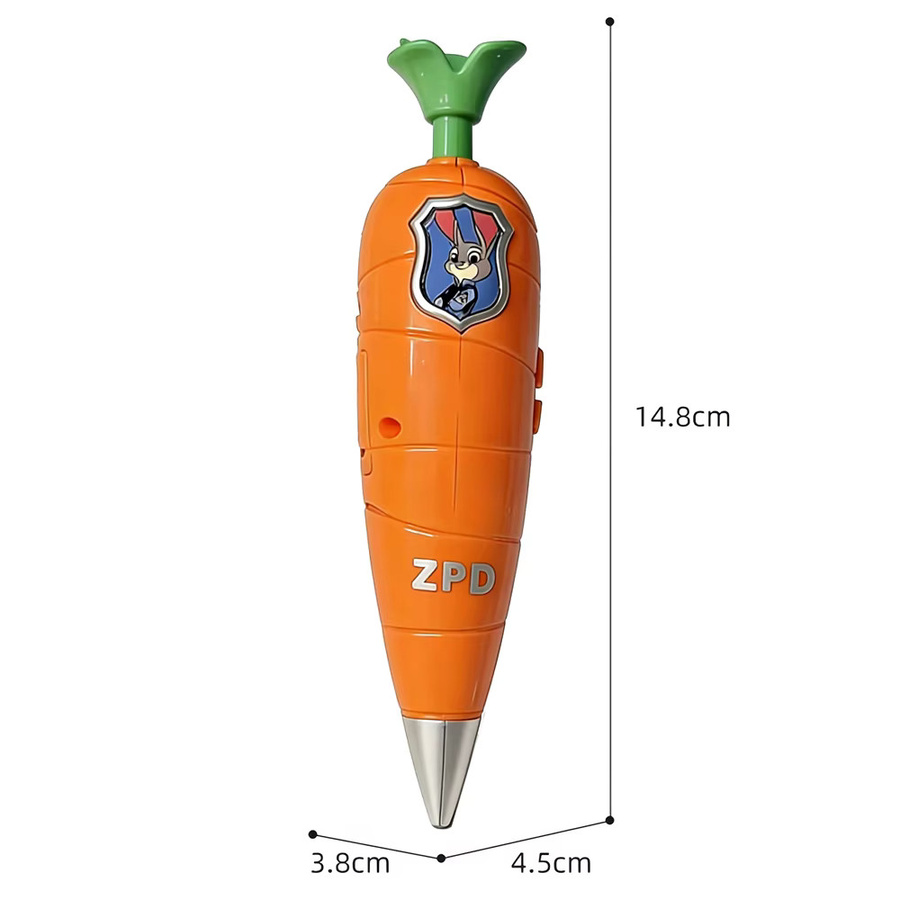 Disney Zootopia 2 Judy Hopps Karottenstift 2-in-1 Sprachstift mit 60 Sekunden Aufnahmefunktion in Orange - Bild 2