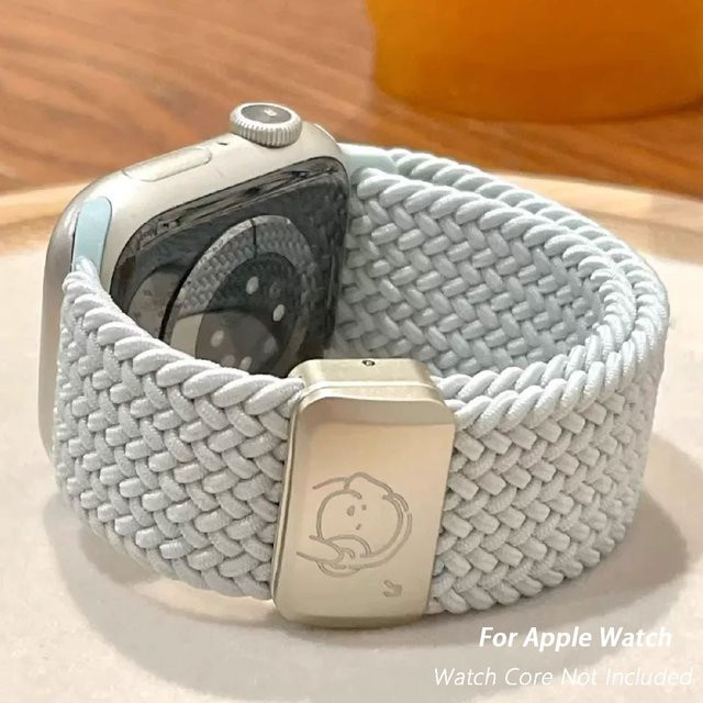 Music Dog Uhrenarmband Nylon-Geflecht, Weiß, Unisex - Bild 1