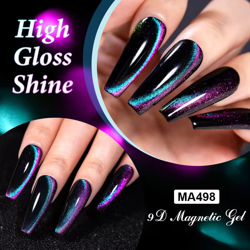 MEET ACROSS Regenbogen Magnet-Nagelgel, 7 ml, glänzend - Bild 4