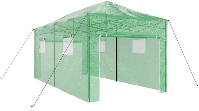 vidaXL Gewächshaus mit Pop-up-Rahmen in Grün aus Eisen, B/T/H: 580 x 290 x 315 cm - Bild 1