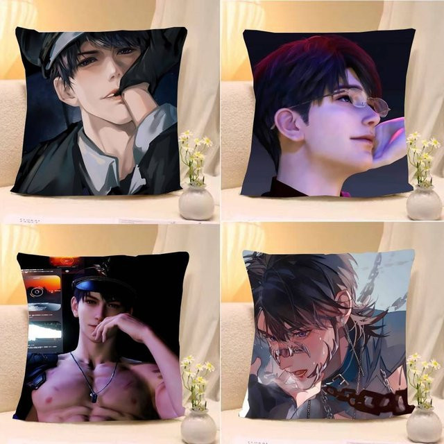 Caleb Love And Deep Space Kissenbezug aus weichem Polyester für Sofa und Auto - Bild 1