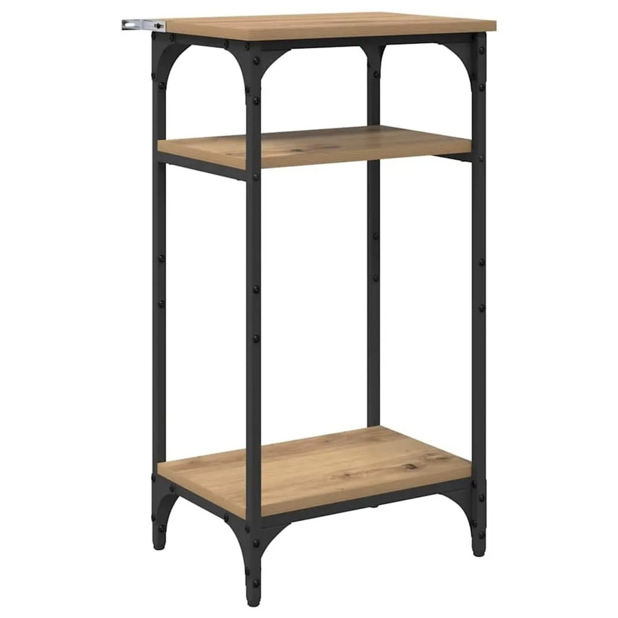 vidaXL Beistelltisch Artisan-Eiche in Braun aus Holzwerkstoff und Stahl, B/T/H: 40 x 30 x 75 cm - Bild 2