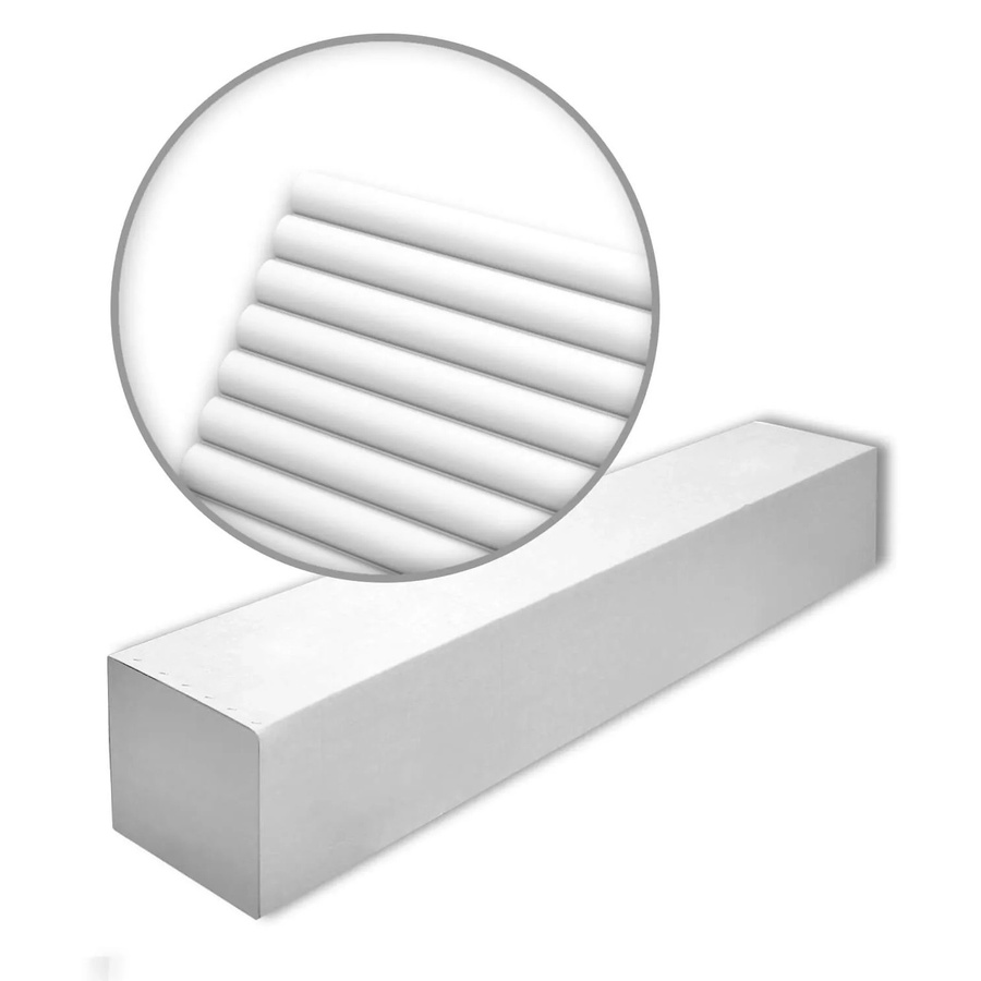 NOEL & MARQUET NMC CANELÉ XL-Box ARSTYL 3D Wandpaneele aus Polyurethan, Weiß, Matt, 3 Leisten, 6 m² - Bild 1