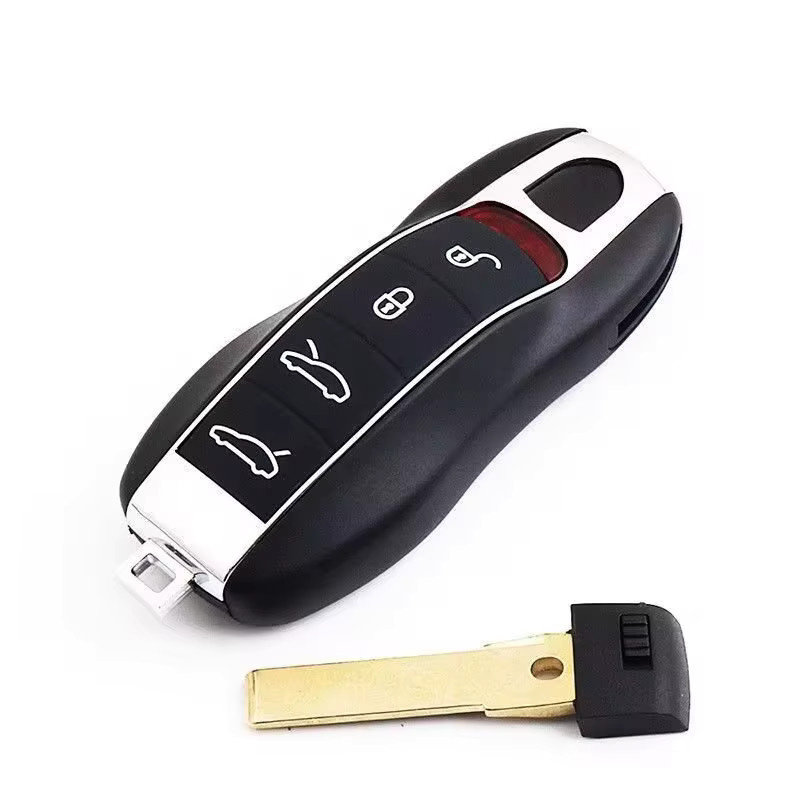 Porsche Auto-Smartkey Ersatzgehäuse mit Logo für Cayenne Macan 718 Boxster 911 in Schwarz - Bild 3